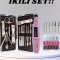 ÇOK SATAN Elektrikli Manikür Pedikür Seti İkili Set 12 Parça Tırnak Bakımı Törpü Protez Çıkarma