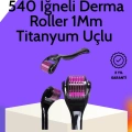 ÇOK SATAN Evde Güvenli Kullanım İçin Titanyum Derma Roller – Siyah Saplı