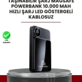 ÇOK SATAN Gerçek Zamanlı Güç Göstergeli Manyetik USB-C Taşınabilir Powerbank