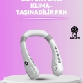ÇOK SATAN Giyilebilir Bladeless Boyun Fanı | 360° Serinlik, 5 Kademe Rüzgar, USB Şarjlı Sessiz Mini Klima