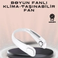 ÇOK SATAN Giyilebilir Sessiz Fan | 224g Hafif, Bladeless Güvenli Tasarım, 5 Vitesli Soğutma, USB Şarjlı Fan