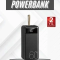 ÇOK SATAN Hızlı Şarj 4 Çıkışlı Powerbank 60.000 Mah Taşınabilir Dijital Göstergeli