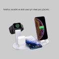 ÇOK SATAN iPhone, AirPods ve Akıllı Saat Uyumlu Çoklu Şarj Cihazı