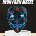 ÇOK SATAN Işıklı Led Maske Parti Eğlence Maskesi Hallowen Neon Maske