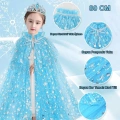 ÇOK SATAN Karlar Ülkesi Elsa Frozen Mavi Pelerin – 80 Cm Kar Desenli Çocuk Pelerini ( Taç Hariç )