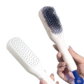 ÇOK SATAN Kendi Kendini Temizleyen Otomatik Tuşlu Saç Tarağı Dolaşık Açıcı Masaj Fırçası Silikon Fırça