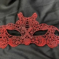 ÇOK SATAN Kırmızı Dantel Masquerade Maskesi Çift Taraflı 10 No