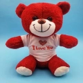 ÇOK SATAN Kırmızı I Love You Tişörtlü Peluş Ayıcık