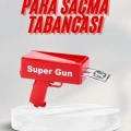 ÇOK SATAN Kırmızı Parti Oyuncağı Para Saçma Fırlatma Tabancası Makinesi Super Money