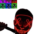 ÇOK SATAN Led Işıklı Neon Maske Cadılar Bayramı Maskesi Korkunç Korku Maskesi