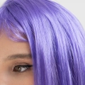 ÇOK SATAN Lila Renk Uzun Düz Parti Peruğu