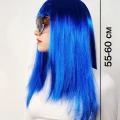 ÇOK SATAN Mavi Renk Uzun Parti Peruğu