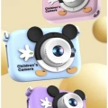 ÇOK SATAN Mini 1080p Hd Çocuk Kamera Dijital Fotoğraf Makinesi 2.0 Inç Ekran 5 Adet Oyun Mor