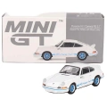 ÇOK SATAN Mini GT 1/64 Porsche 911 Carrera RS 2.7 Grand Prix White with Blue Livery