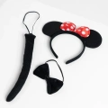 ÇOK SATAN Minnie Mouse Kostüm Seti Taç Kuyruk Papyon Gösteri Seti