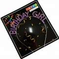 ÇOK SATAN Mor Renk Kristal Taşlı Parlak Birthday Girl Yazılı Taç 16x17 cm