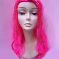 ÇOK SATAN Neon Pembe Renk Örgülü Helen Karakter Peruğu Takma Saç