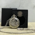 ÇOK SATAN Özel Kutulu Tren Temali Gümüş Köstekli Saat Alk4675