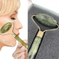 ÇOK SATAN Özel Süngerli Kutusunda Kırılmaz Çift Taraflı 2li Cilt Yüz Masaj Aleti Jade Roller Yeşim Taş