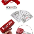 ÇOK SATAN Para Dolar Atma Makinası Super Money Gun Para Saçma Fırlatma Tabancası