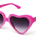 ÇOK SATAN Pembe Kalp Taşlı Parti Gözlüğü