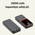 ÇOK SATAN Powerbank 20000 mAh | 22.5W Hızlı Şarj, Dahili Kablolu, LCD Ekranlı Şarj Cihazı