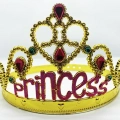ÇOK SATAN Prenses Yazılı Altın Renk Ayarlanabilir Parti Tacı 60 cm