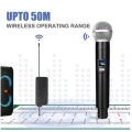 ÇOK SATAN Profesyonel Çiftli Kablosuz Mikrofon Seti Karaoke Şarj Edilebilir 50 Metre Mesafe