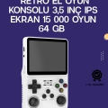 ÇOK SATAN R36S Retro El Konsolu 64 GB – 15.000 Oyun, Geniş Platform Desteği, 3.5” IPS Ekran