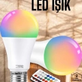 ÇOK SATAN RGB Led Lamba Led Işık Ampul Renk Değiştirebilen 100 Watt