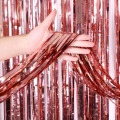 ÇOK SATAN Rose Gold Püsküllü Kapı Perdesi - Parti, Bekarlığa Veda, Doğum Günü 1x2 M