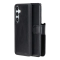 ÇOK SATAN Samsung Galaxy S24 Uyumlu, Deri Cüzdanlı Kılıf, Parlak Siyah