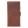 ÇOK SATAN Samsung Galaxy S25 Ultra uyumlu, Hakiki Deri, El Yapımı, Cüzdanlı Kılıf, Antik Kahve