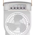 Şarjlı 600 Ml Su Hazneli Taşınabilir Masaüstü Vanilatör Güçlü Fan Ve 2000 Mah Pil Beyaz