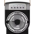Şarjlı 600 Ml Su Hazneli Taşınabilir Masaüstü Vanilatör Güçlü Fan Ve 2000 Mah Pil Siyah