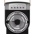 ÇOK SATAN Şarjlı 600 Ml Su Hazneli Taşınabilir Masaüstü Vanilatör  Güçlü Fan Ve 2000 Mah Pil Siyah