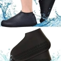 ÇOK SATAN Silikon Ayakkabı Kılıfı Kaymaz Su Kir Geçirmez   M Beden Siyah