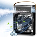 Taşınabilir Işıklı 5 Spreyli Vantilatör Buzlu Buharlı Vantilatör Mini Fan Nemlendirici