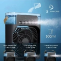 Taşınabilir Işıklı 5 Spreyli Vantilatör Buzlu Buharlı Vantilatör Mini Fan Nemlendirici