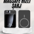 ÇOK SATAN Taşınabilir Şarj Magsafe Powerbank 10.000 mAh Hızlı Şarj Led Göstergeli Kablosuz