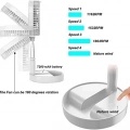 ÇOK SATAN Teleskopik Fan Vantilatör 4 Modlu Şarjlı Katlanabilir Yükseltilebilir Taşınabilir Serinletici Portatif Masa Vantilatörü