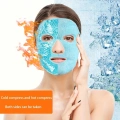 ÇOK SATAN Terapi Jel Yüz Maskesi Soğuk Ve Sıcak Boncuklu Ayarlanabilir Maske (mavi)