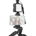 ÇOK SATAN Tripod Telefon Tutucu Kumandalı Mikrofon Led Işık Vlog Video Kayıt
