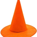 ÇOK SATAN Turuncu Renk Keçe Cadı Şapkası Yetişkin Çocuk Uyumlu 35X38 cm