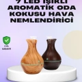 ÇOK SATAN Ultrasonik Ahşap Desenli 130ml Aromaterapi Difüzör ve Hava Nemlendirici