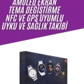 ÇOK SATAN Unısex Yuvarlak Ekranlı 7 Kordonlu Akıllı Saat GPS Destekli Çoklu Kordon Seçeneği