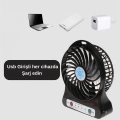 ÇOK SATAN USB Girişli Taşınabilir Masaüstü Mini Fan – 3 Kademeli Hız, Şarjlı, Işıklı, Sessiz Çalışma