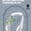 ÇOK SATAN USB Şarjlı Giyilebilir Fan | 5 Kademeli Rüzgar Hızı, Sessiz Turbo Soğutma, 360° Hava Sirkülasyonu