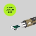 ÇOK SATAN USB Type-C Girişli Şarjlı AA Lityum Pil | 1.5V Sabit Çıkış | 3200mWh (2li Paket)