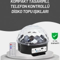 ÇOK SATAN Uzaktan Kumandalı RGB LED Disko Topu Bluetooth Hoparlörlü